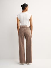Paige Brown Arellia Skimmer 30" Barrel Leg Jeans - Image 4 of 7