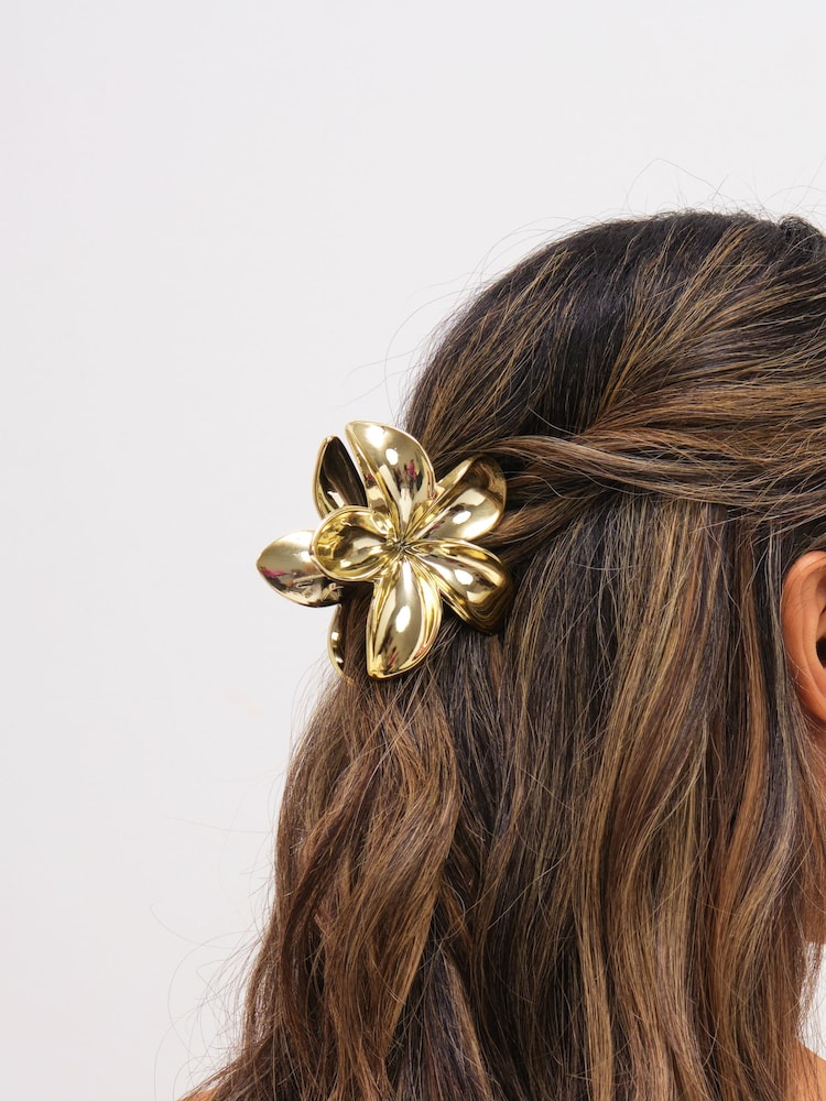 Mood Pink Floral Claw Clip - Image 1 of 3 Mood Pink Floral Claw Clip - Image 1 of 3