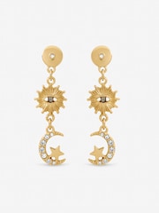 Mood Gold Tone Evil Eye Celestial Earrings - Image 1 of 2