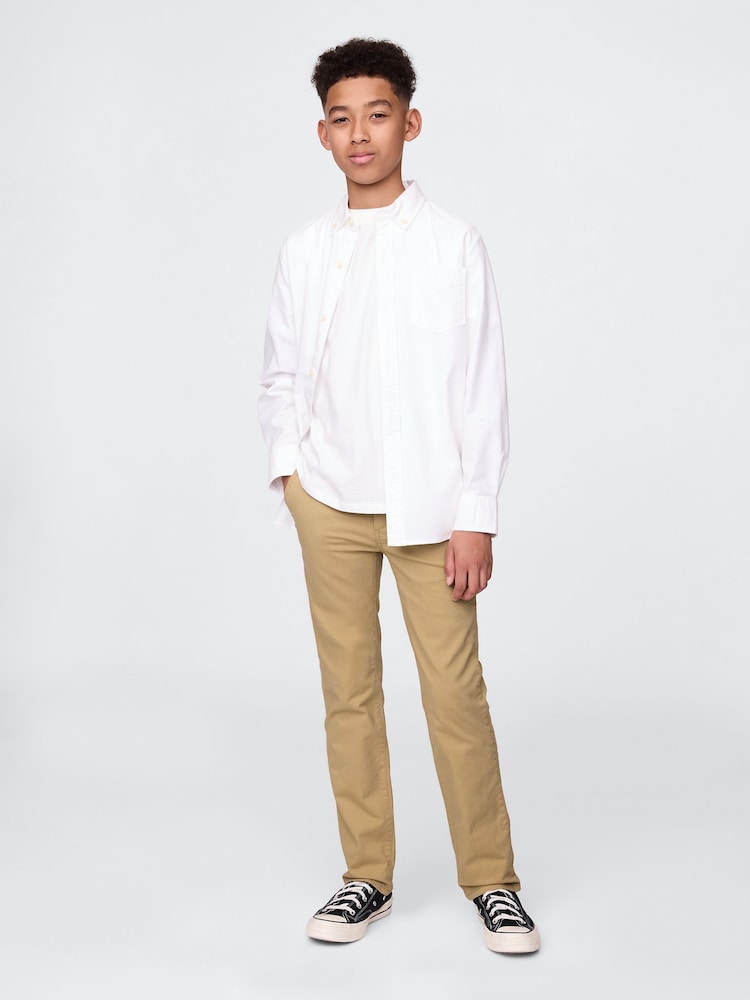Gap Beige Uniform Straight-Fit Stretch Chinos (5-13yrs) - Image 4 of 4