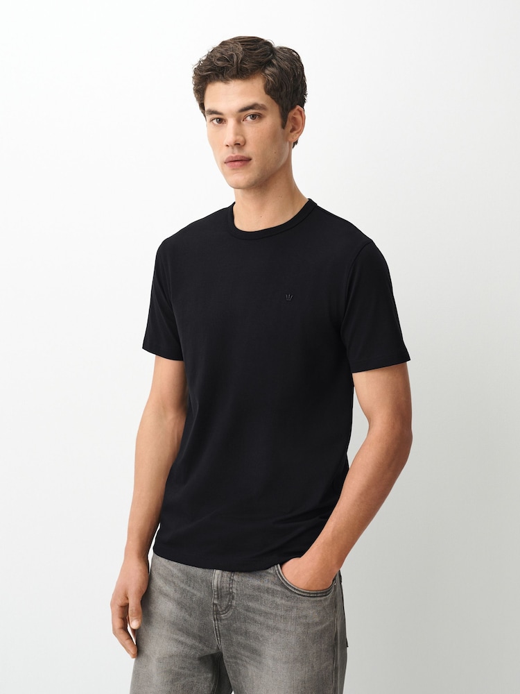 Black Slim Fit Motionflex Soft T-Shirt - Image 1 of 8 Black Slim Fit Motionflex Soft T-Shirt - Image 1 of 8