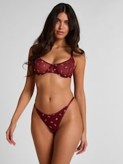 Hunkemoller Red Frida Highleg Thong - Image 1 of 5