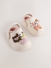 Neutral Character Faux Fur Lined Clog Slippers - Image 1 of 5