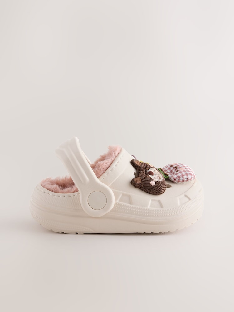 Neutral Character Faux Fur Lined Clog Slippers - Image 2 of 5