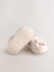 Neutral Bow Faux Fur Lined Clog Slippers - Image 5 of 6