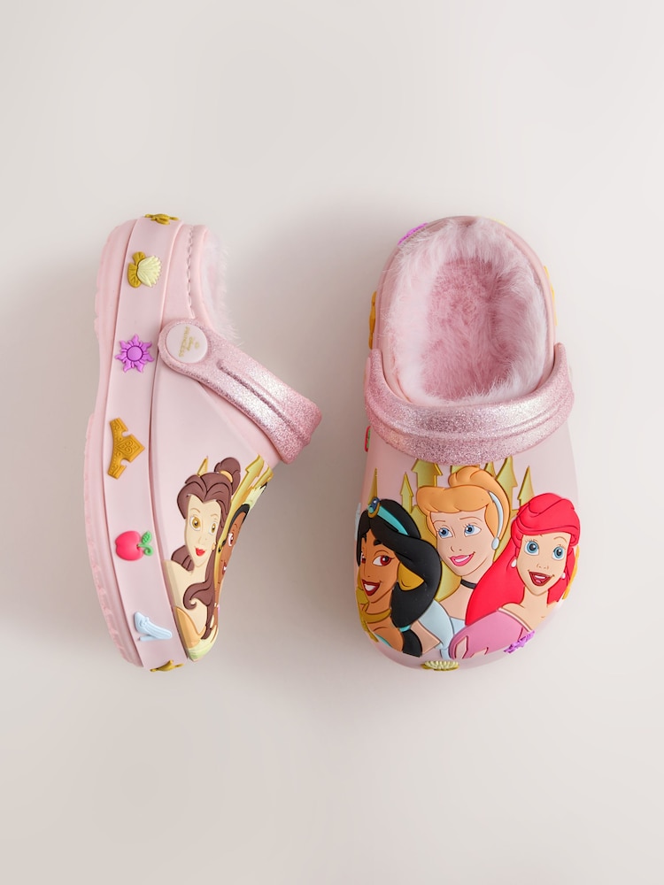 Рожевий - Disney Princess Cosy Lined Slipper Clogs - Image 1 of 5