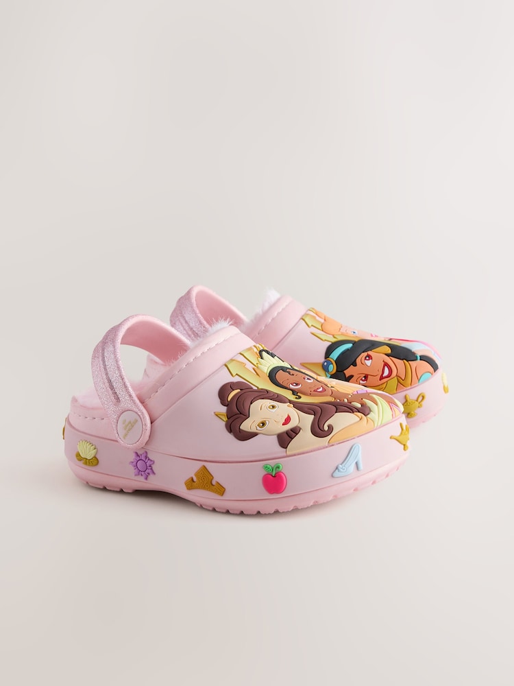 Рожевий - Disney Princess Cosy Lined Slipper Clogs - Image 2 of 5