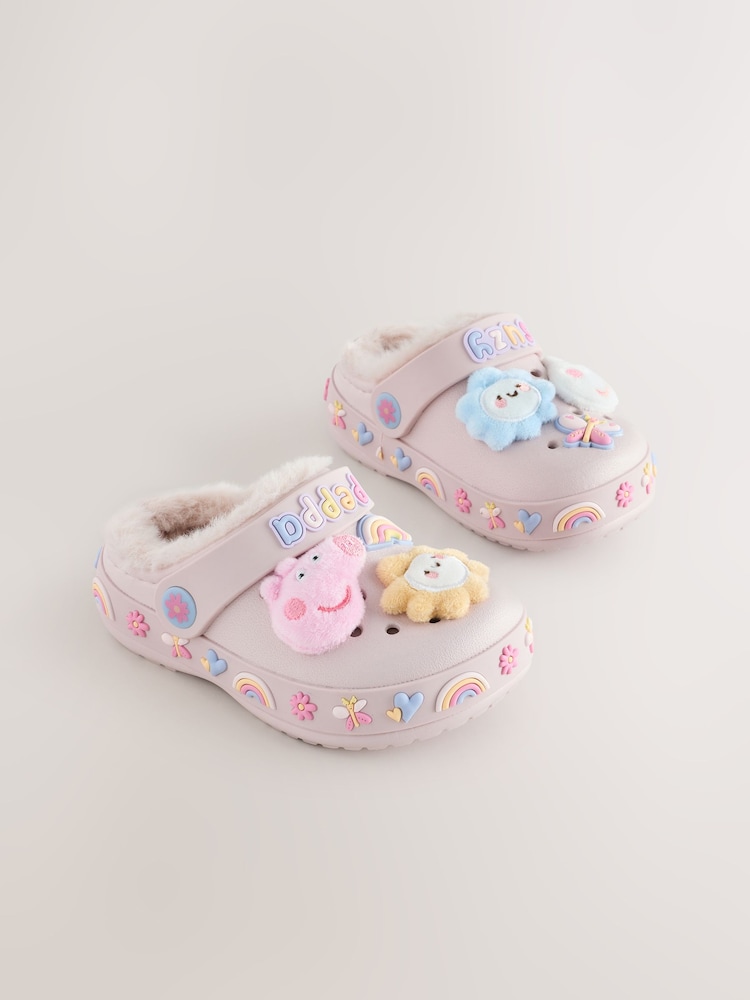 Pink Peppa Pig Cosy Lined Slipper Clogs - Image 1 of 5 Pink Peppa Pig Cosy Lined Slipper Clogs - Image 1 of 5