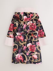 Baker by Ted Baker Black Floral Velour Dressing Gown - Image 6 of 11