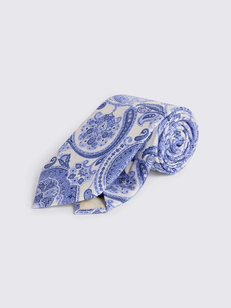 MOSS Bottinelli Silk Paisley Tie - 圖片 1，共 2