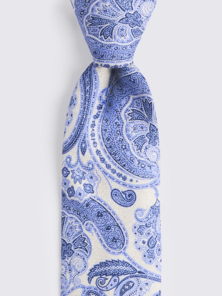 MOSS Bottinelli Silk Paisley Tie - 圖片 2，共 2