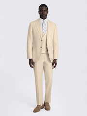 MOSS Neutral Tailored Fit Twill Linen Suit Jacket - Image 2 of 6