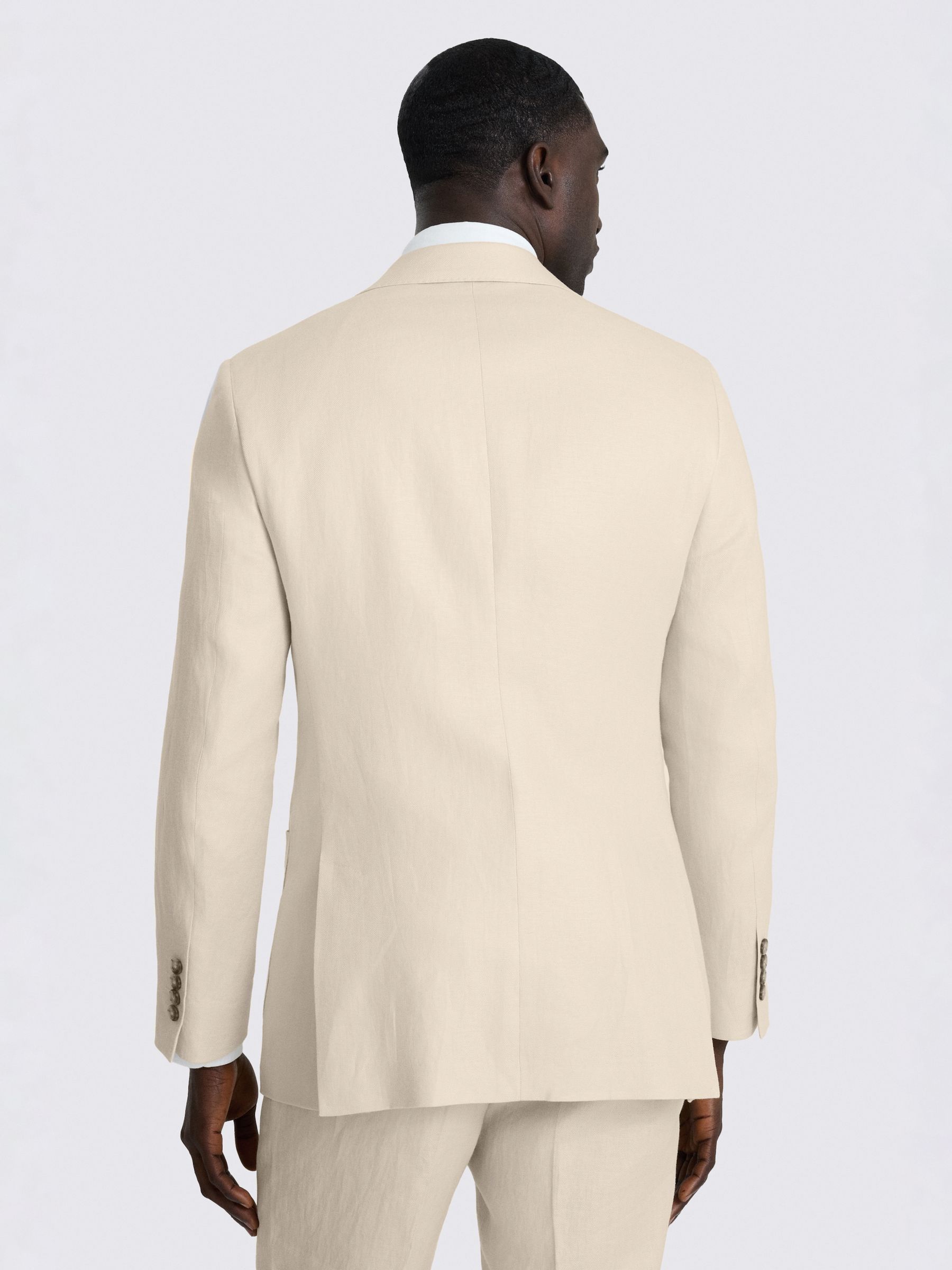 Buy MOSS Neutral Single Breasted Tailored Fit Twill Linen Suit