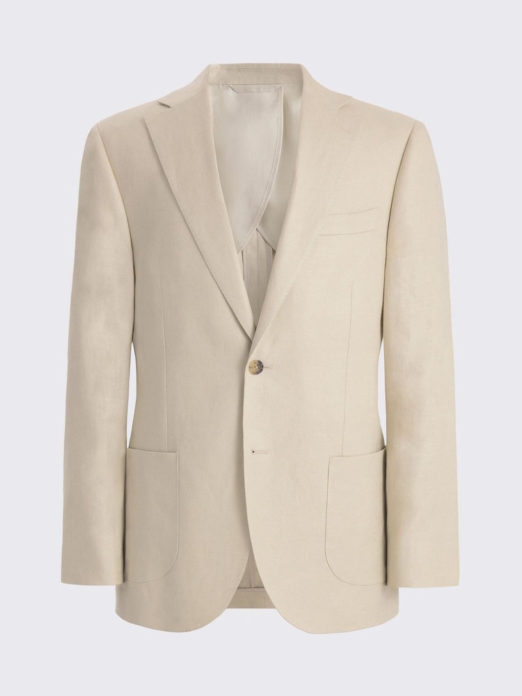 MOSS ז'קט חליפת טוויל מסיב פשתן בגזרה מחויטת - תמונה 7 מתוך 7 MOSS ז'קט חליפת טוויל מסיב פשתן בגזרה מחויטת - תמונה 7 מתוך 7