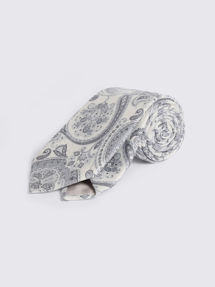 MOSS Bottinelli Silk Paisley Tie - 圖片 1，共 2