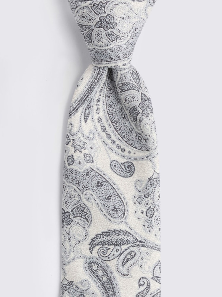 MOSS Bottinelli Silk Paisley Tie - 圖片 2，共 2