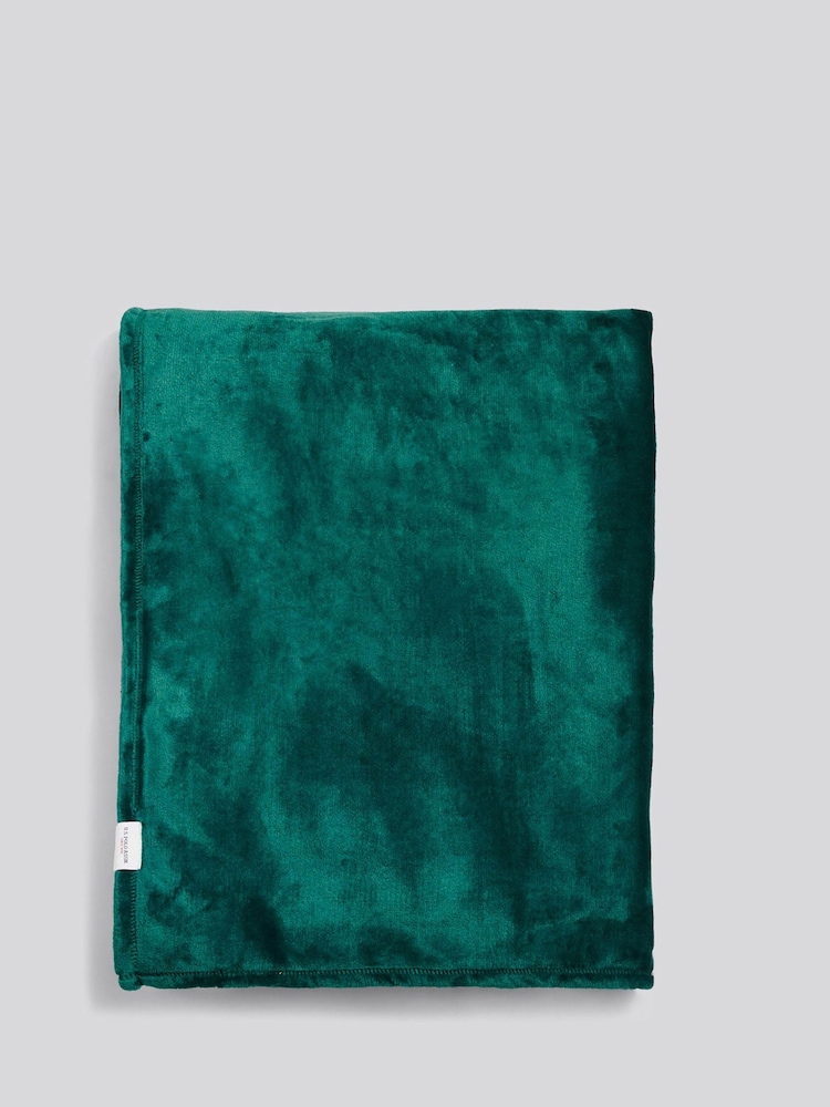 Us Polo Assn Teal Green Premium Plush Fleece Throw - Image 1 of 6