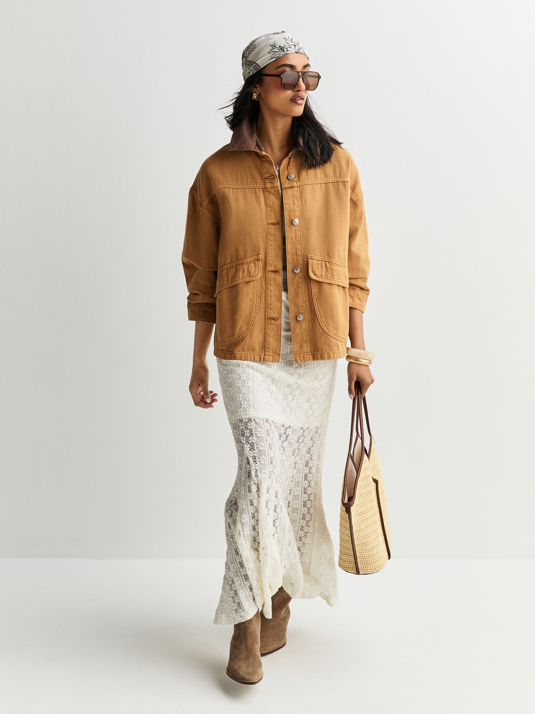 Buy Free People Brown Lemon Denim Jacket from Next USA