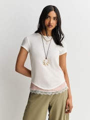 Free People White Nova T-Shirts - Image 1 of 6