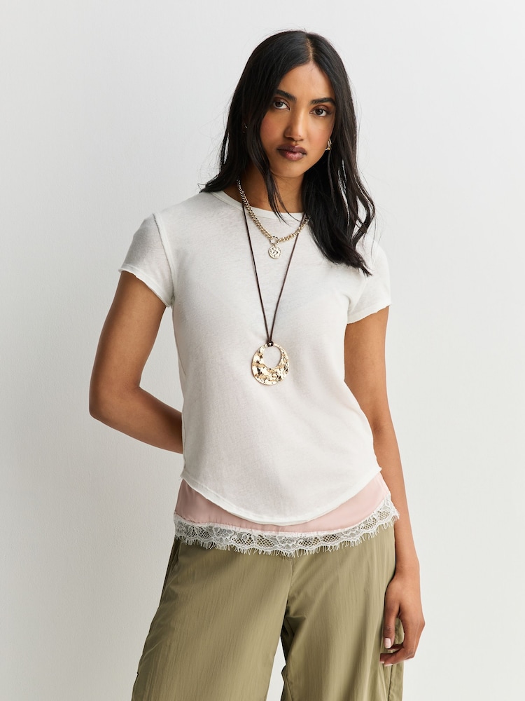 Free People White Nova T-Shirts - Image 1 of 6