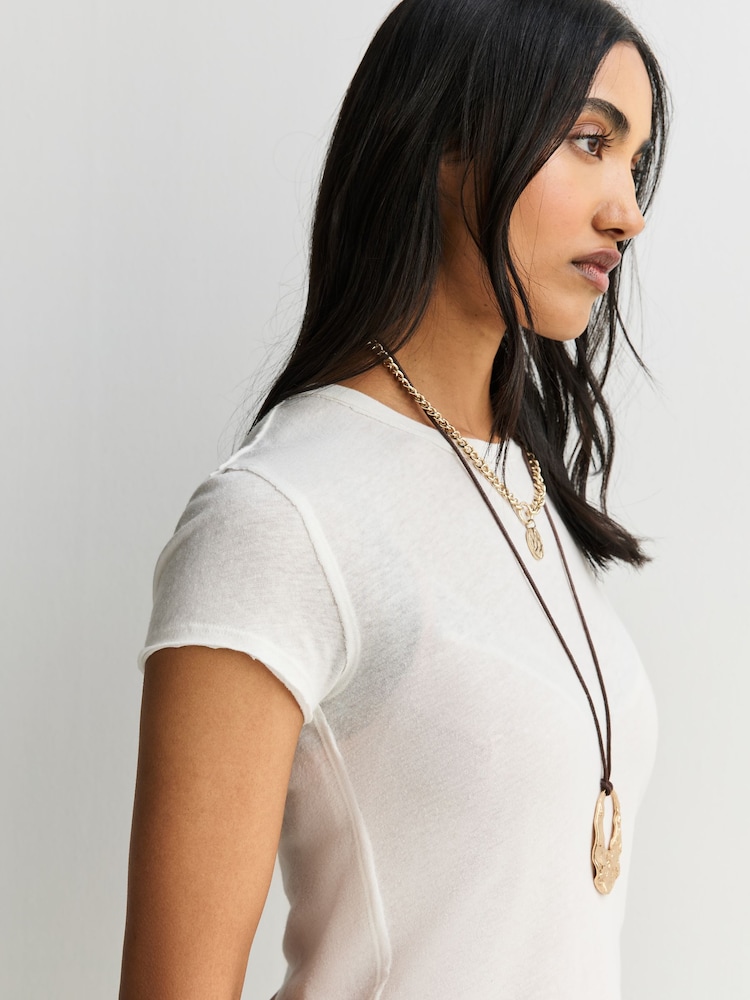 Free People White Nova T-Shirts - Image 6 of 6