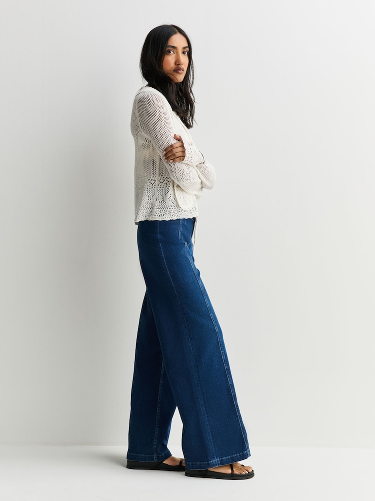 Free People Blue Libre Wide Leg Jeans - Image 2 of 7