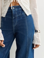 Free People Blue Libre Wide Leg Jeans - Image 5 of 7
