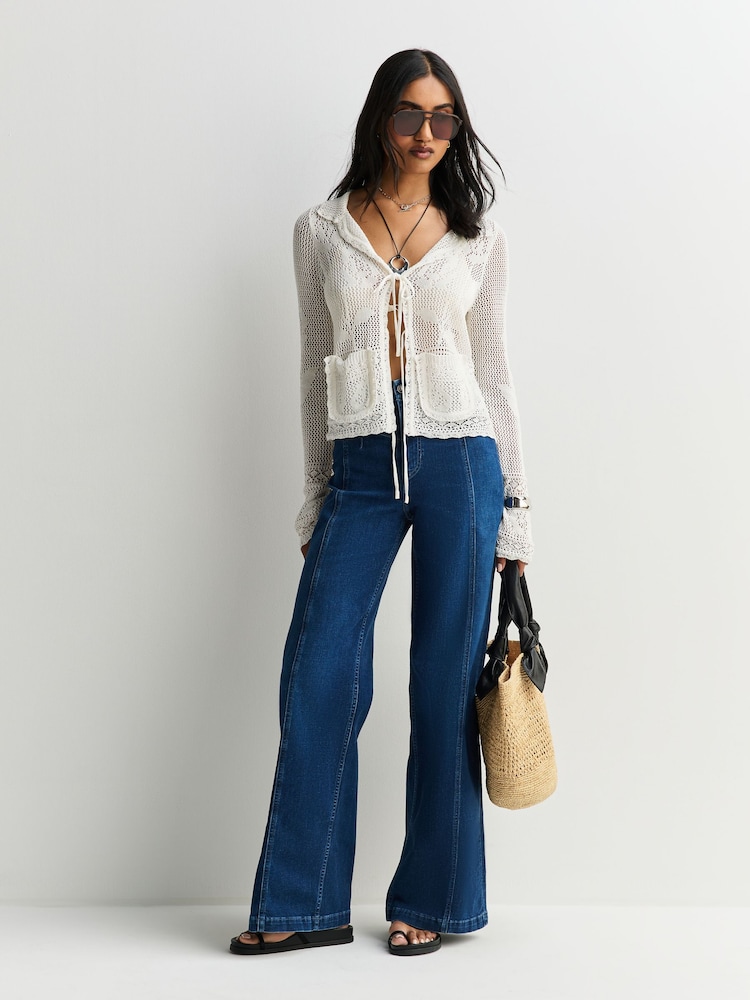 Free People Blue Libre Wide Leg Jeans - Image 7 of 7