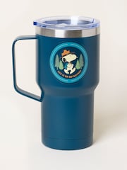 FatFace Teal Blue Snoopy Travel Mug - Image 1 of 3