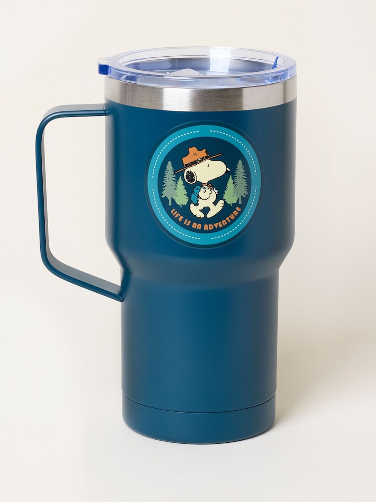 FatFace Teal Blue Snoopy Travel Mug - Image 1 of 3