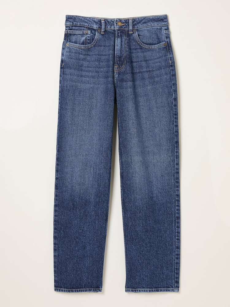 Denim azul - Calça Jeans Reta Relaxada FatFace - Imagem 7 de 7 Denim azul - Calça Jeans Reta Relaxada FatFace - Imagem 7 de 7