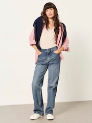 Azul escuro - Calça Jeans Reta Relaxada FatFace - Imagem 4 de 6