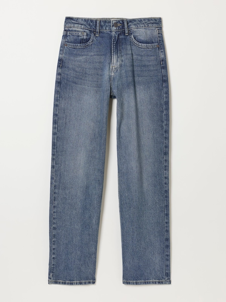 Azul escuro - Calça Jeans Reta Relaxada FatFace - Imagem 6 de 6 Azul escuro - Calça Jeans Reta Relaxada FatFace - Imagem 6 de 6