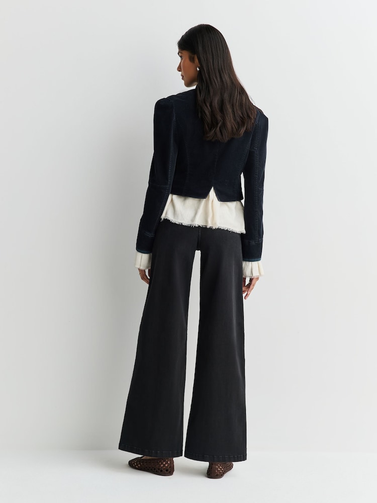 Free People Black Libre Wide Leg Jeans - Image 2 of 4