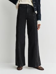 Free People Black Libre Wide Leg Jeans - Image 4 of 4