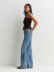 Free People Nia Boyfriend Blue Jeans - Image 4 of 7