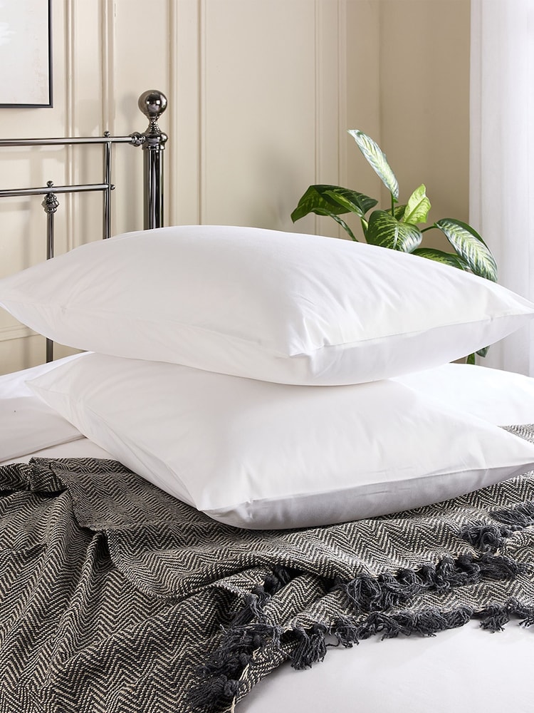 Hotel Pure Luxury White 5 Star Classic Pillowcase Pair - Image 1 of 6 Hotel Pure Luxury White 5 Star Classic Pillowcase Pair - Image 1 of 6