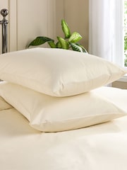 Hotel Pure Luxury Cream 4 Star Classic Pillowcases Pair - Image 1 of 6