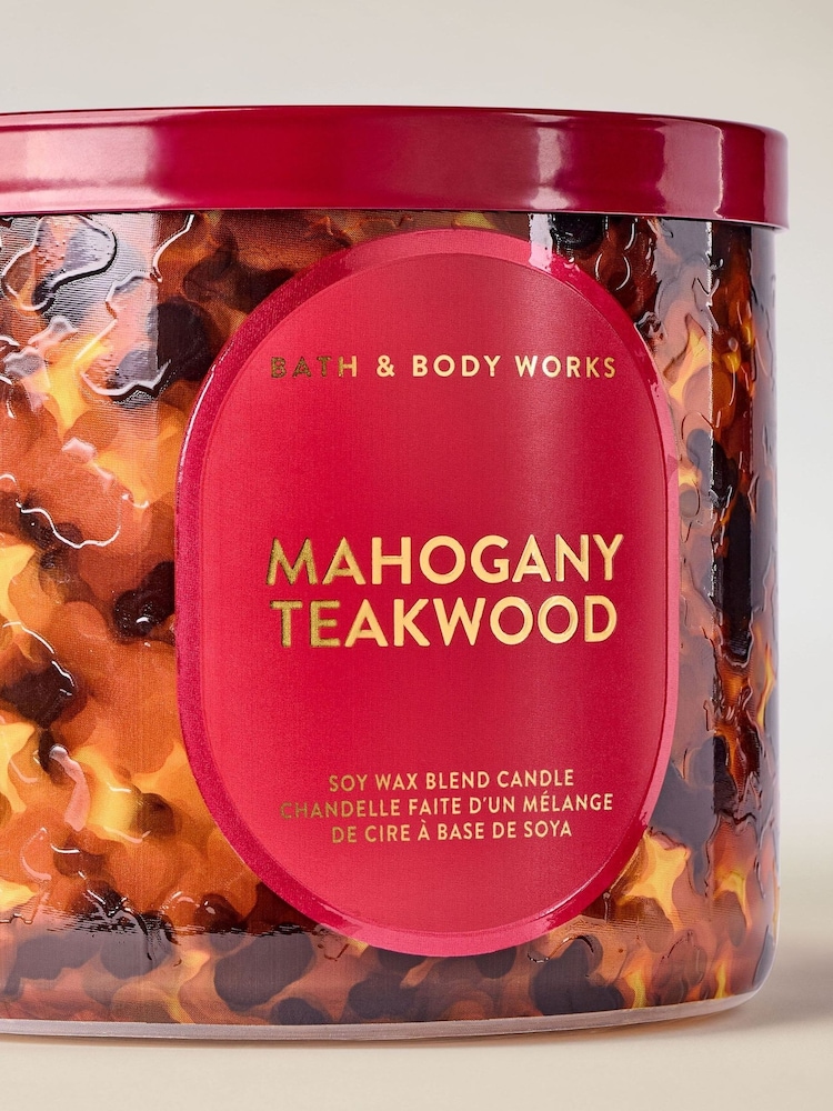 Bath & Body Works Mahogany Teakwood 3-Wick Candle 411g - Image 2 of 3