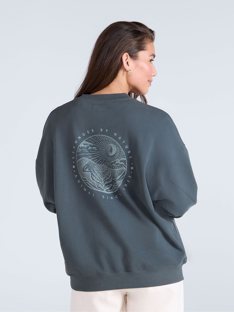 Animal Green Dakota Sweatshirt - Image 2 of 5 Animal Green Dakota Sweatshirt - Image 2 of 5