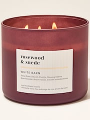 Bath & Body Works Rosewood & Suede 3 Wick Candle 411g - Image 1 of 4