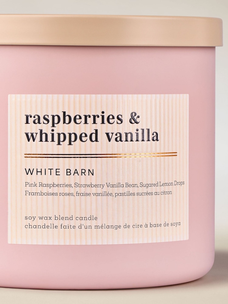 Bath & Body Works Raspberries & Whipped Vanilla 3 Wick Candle 411g - Image 2 of 3