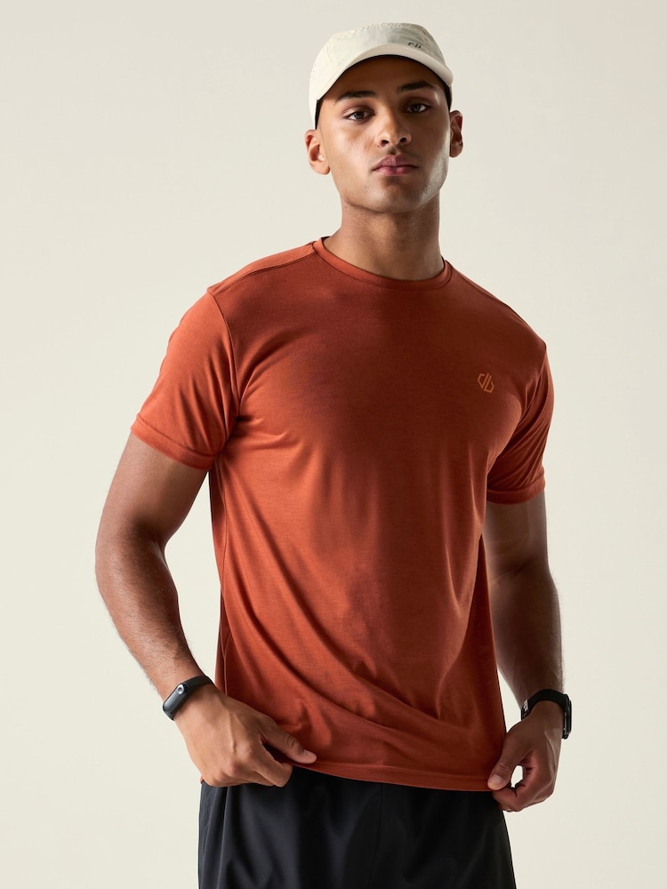 Dare 2b Orange Agile Short Sleeved T-Shirt - Image 1 of 7 Dare 2b Orange Agile Short Sleeved T-Shirt - Image 1 of 7