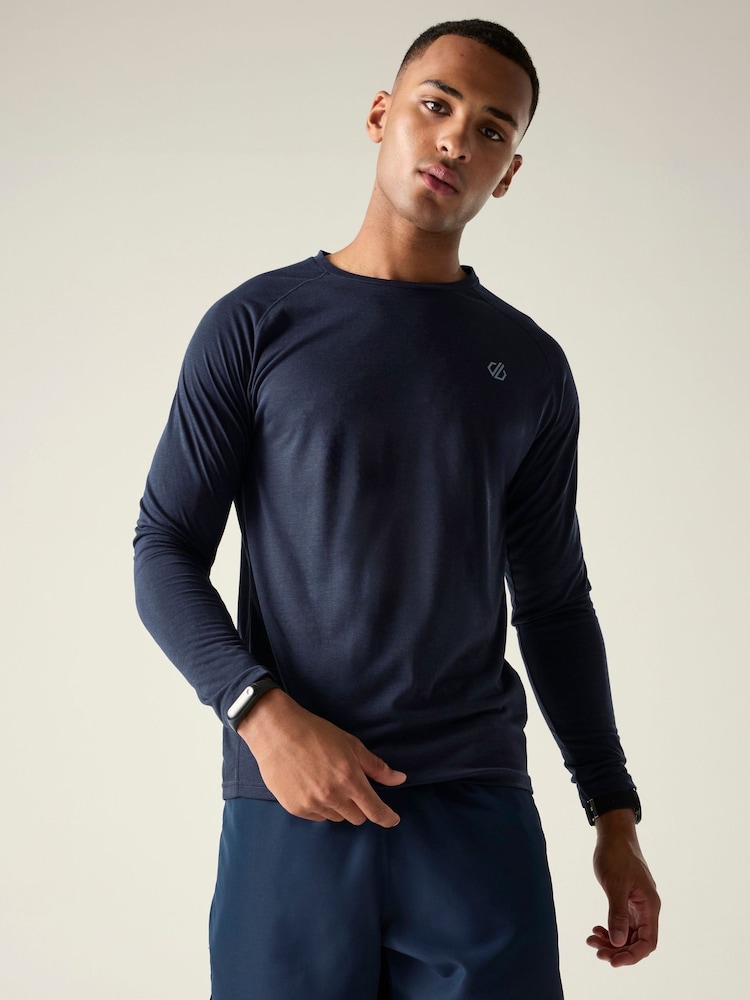 Dare 2b Blue Agile Long Sleeved T-Shirt - Image 1 of 7 Dare 2b Blue Agile Long Sleeved T-Shirt - Image 1 of 7