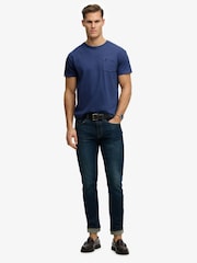 Superdry Aqua Blue Cotton Classic Pocket T-Shirt - Image 5 of 8