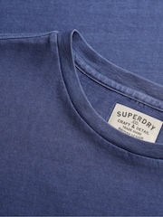 Superdry Aqua Blue Cotton Classic Pocket T-Shirt - Image 6 of 8