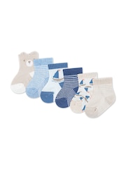 Huggies Blue Baby Socks 6 Pack - صورة 1 من 3