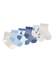 Huggies Blue Baby Socks 6 Pack - صورة 2 من 3
