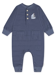 Huggies Baby Blue Nautical Stripe Footless Sleepsuit - Image 1 of 4
