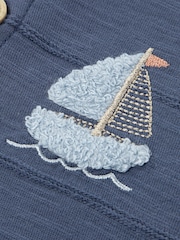 Huggies Baby Blue Nautical Stripe Footless Sleepsuit - Image 3 of 4